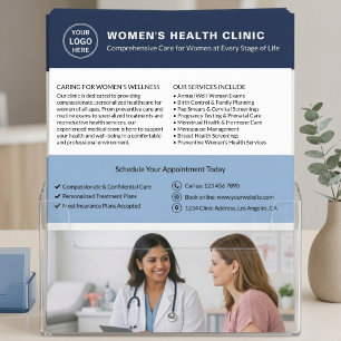 Custom Logo QR Women's Health Clinic Flyer