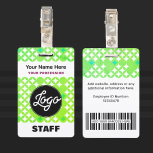 Custom Logo Ready Staff Tag Professional Name Badge