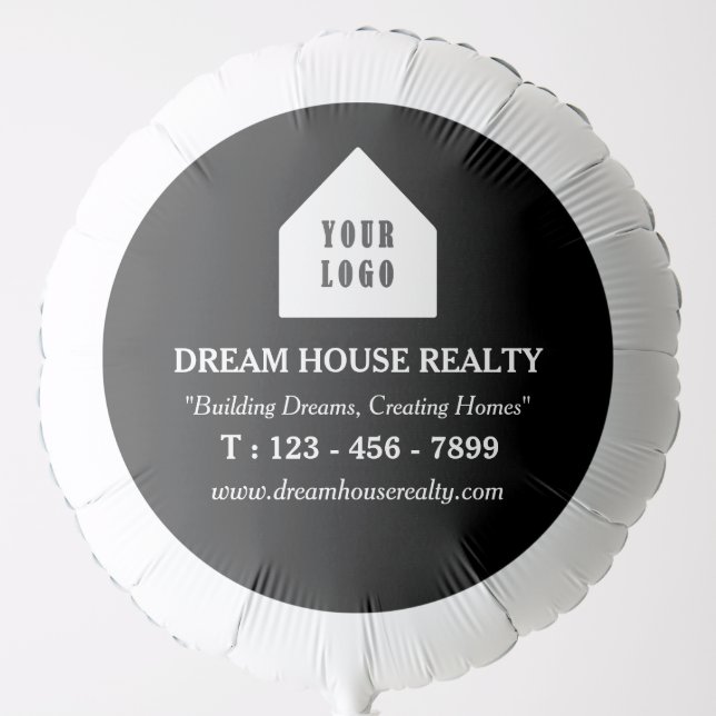 Custom Logo Real Estate Promotional Balloon (Front)