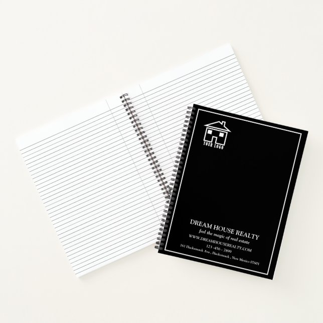 Custom Logo Real Estate Realtor Promotional  Notebook (Inside)