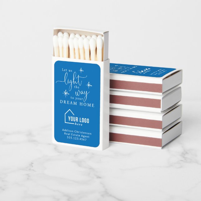 Custom Logo Realtor Open House Promotional Matchboxes (Stacked)
