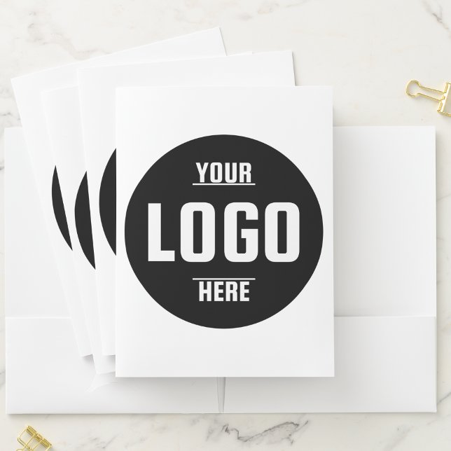 Custom Logo Realtor Pocket Folder Business (Custom Logo Realtor Pocket Folder with Business Card Slot)