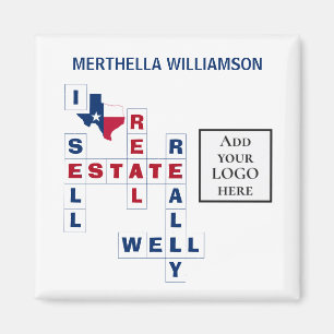 Custom LOGO Realtor TEXAS Real Estate Magnet