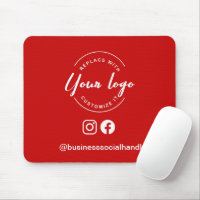Custom Logo Red Business Branding social handle