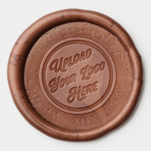 Custom Logo Retail Address Wax Seal Sticker (Front)
