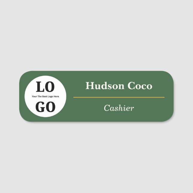Custom Logo Retail Staff Magnetic  Name Tag (Front)