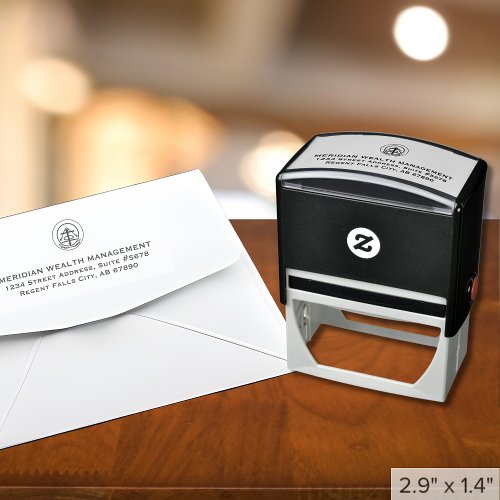 Custom Logo Return Address Self_inking Stamp