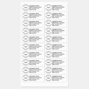 Custom Logo Return Address Waterproof Business Labels