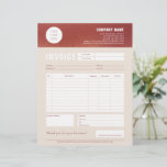 Custom Logo Rose Gold Foil Invoice Form Letterhead<br><div class="desc">Custom Logo Rose Gold Foil Invoice Form Letterhead</div>