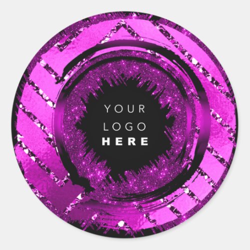 Custom Logo Rose Pinky Tester Sample Container Classic Round Sticker