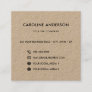 Custom logo rustic Kraft social media icons square Square Business Card