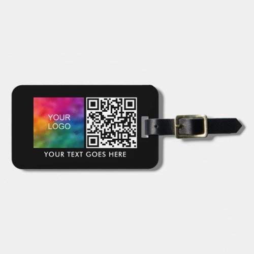 Custom Logo Scan Me QR Code Barcode Name Text Luggage Tag