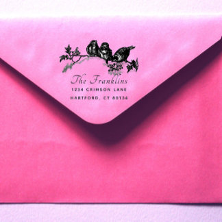 Custom Logo Script Family Name Return Address Rubber Stamp