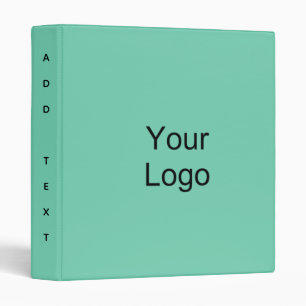 Custom, Logo, Seafoam Green. 3 Ring Binder