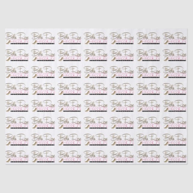 Custom Logo Seamless Pattern Tissue Paper (Front)