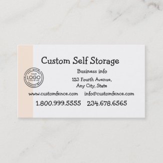 Custom Logo Self Storage  Business Card