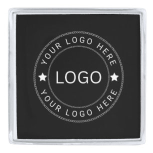 Custom Logo Silver Finish Lapel Pin