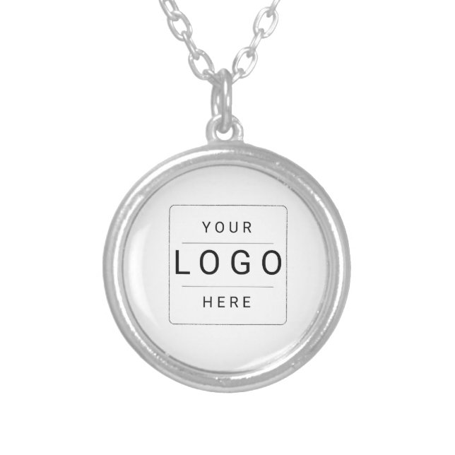 Custom Logo Silver Plated Necklace (Front)