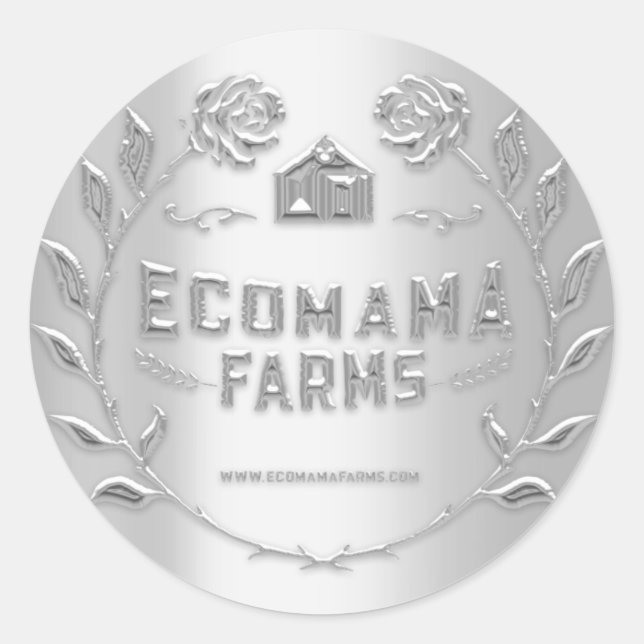 Custom Logo Silver Tester Sample Gray Classic Round Sticker (Front)