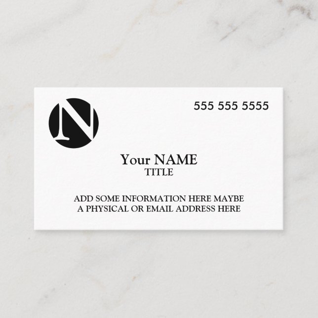 Custom Logo Simple Business Card (Front)