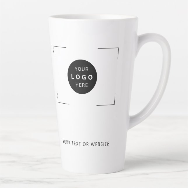 Custom logo simple business corporate branding latte mug (Right)