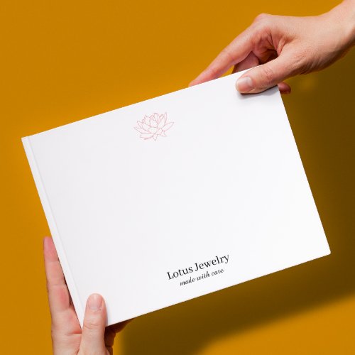 Custom logo simple business notepad for jewelers