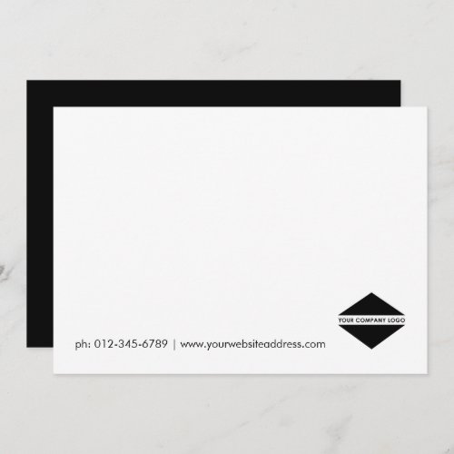 Custom Logo Simple Elegant Note Card
