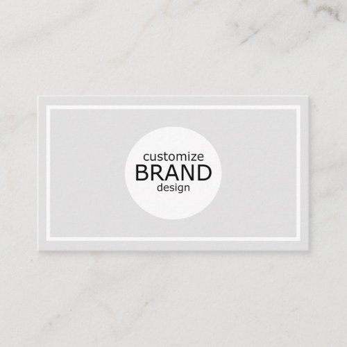 Custom Logo Simple Grey Professional Business Card