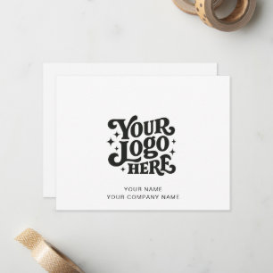 Custom Logo Simple Note Card