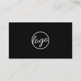 Custom Logo Simple Professional Black Modern Business Card