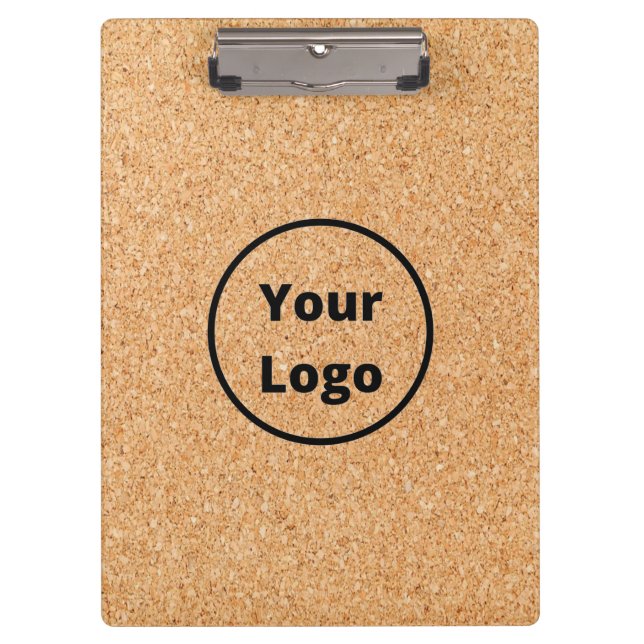 Custom logo  sliced wood block clipboard (Front)