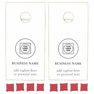 Custom Logo Slogan Business Promo Cornhole Set