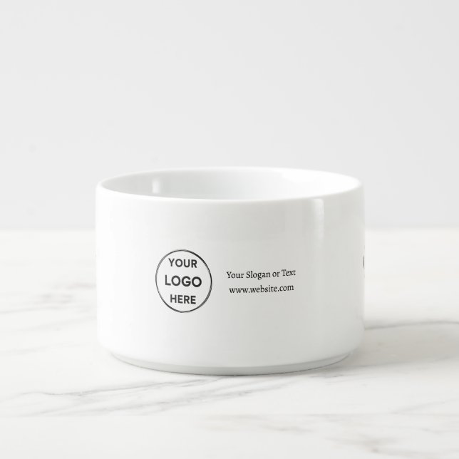 Custom Logo Slogan Text Modern Business Corporate Bowl (Center)