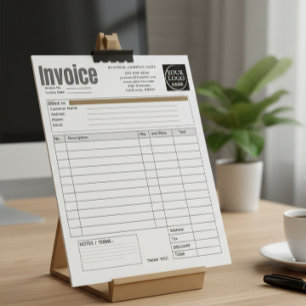 Custom Logo Small Business Invoice Sales Receipt O Notepad