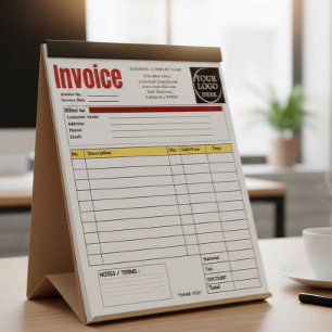 Custom Logo Small Business Invoice Sales Receipt O Notepad