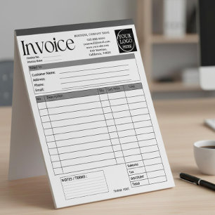 Custom Logo Small Business Invoice Sales Receipt O Notepad