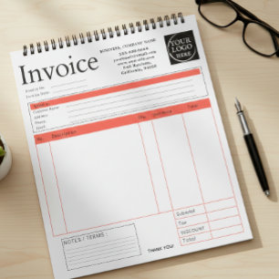 Custom Logo Small Business Invoice Sales Receipt P Notepad