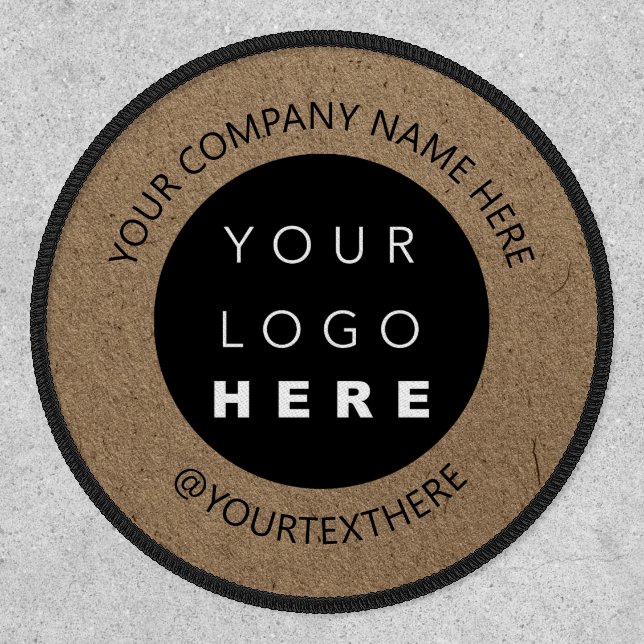 Custom Logo Small Business Office Brand Kraft Patch (Front)