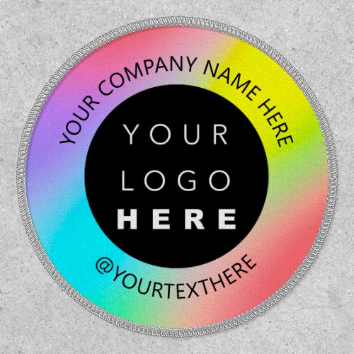 Custom Logo Small Business Office Brand Rainbow Patch