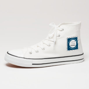 Custom Logo Small Business Office Grey Blue Navy Patch