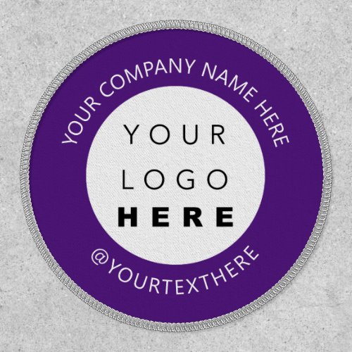 Custom Logo Small Business Office Purple Silver Patch