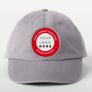 Custom Logo Small Business Office Red Silver Patch