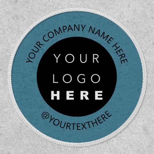 Custom Logo Small Business Office Teal Blue Patch
