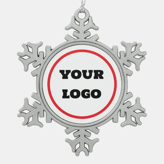 Custom Logo Snowflake Ornament - Create Your Own! (Front)