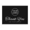Custom logo social media black thank you note card