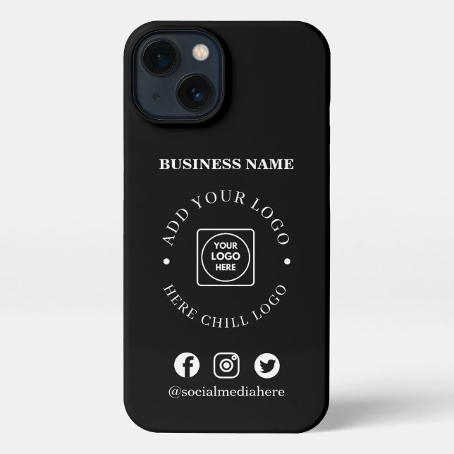 Custom Logo Social Media Business Promo iphone  Case (Back)