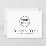 Custom logo social media business thank you card