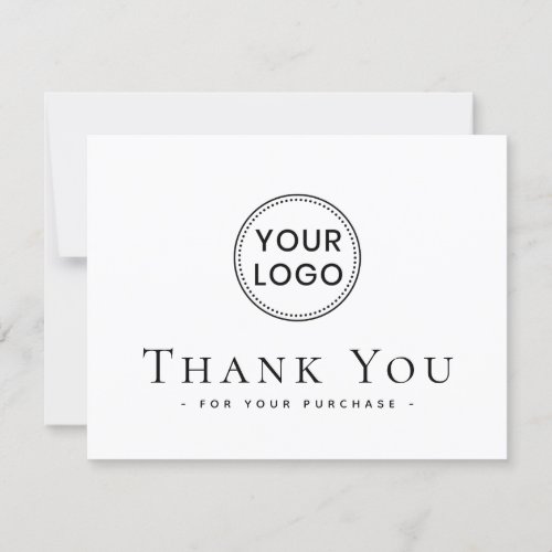 Custom logo social media business thank you card