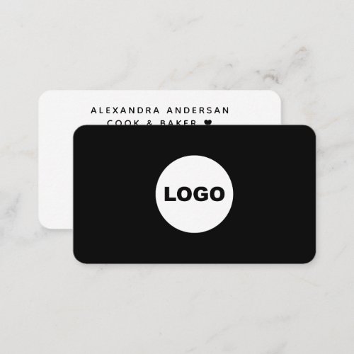 Custom Logo Social Media Elegant Modern Minimalist Business Card