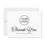 Custom logo social media elegant thank you card Custom logo social media elegant thank you card